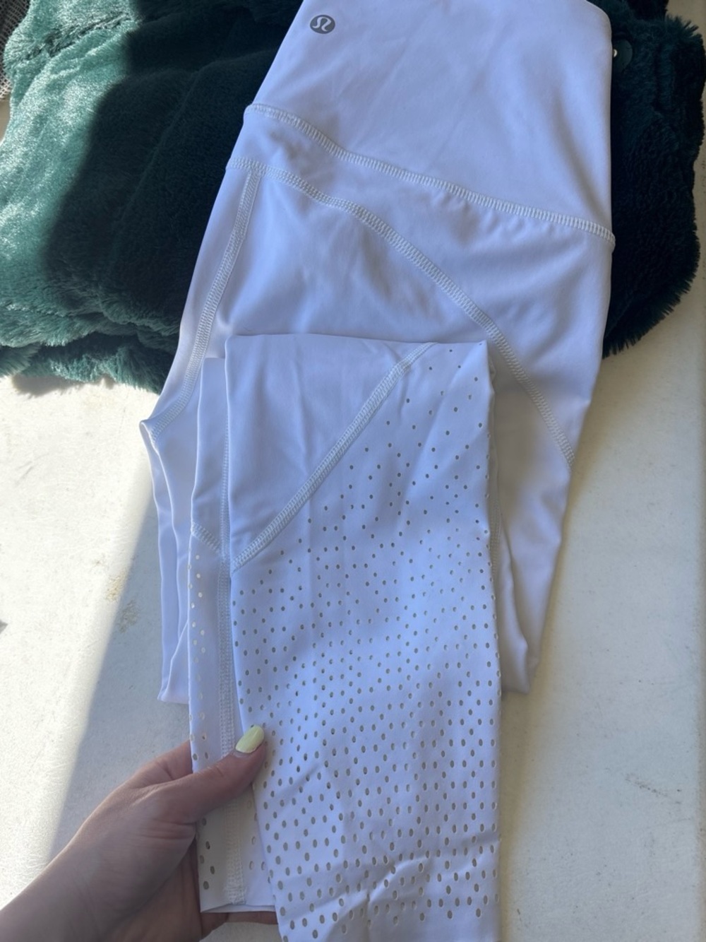 lululemon athletica White Perforated Leggings